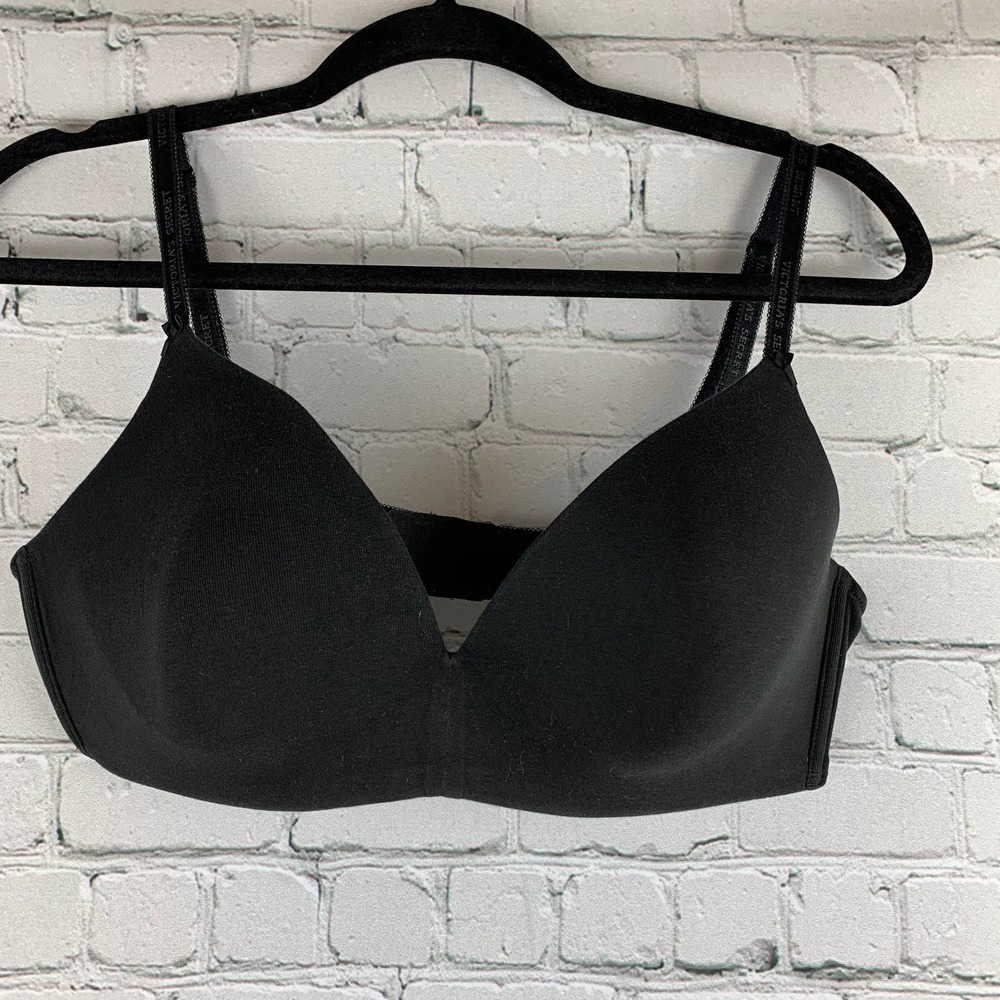 Victoria's Secret Cotton Bra Black Gem